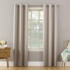 Sun Zero Becca Grommet Curtain Panel, 40" x 95", Stone