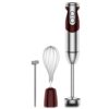 3- in-1 Immersion Hand blender, Powerful 1000W Stainless Steel Stick Blender, 4 Sharpe Blades with Whisk, Milk Frother Attachments