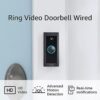 Ring Video Doorbell Wired - Compact Design with Essential Features (2021 Release)