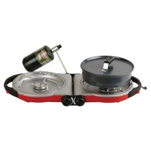 Coleman Fold ‘N Go 2-Burner Propane Stove, Dual Adjustable Burners with 20,000 BTUs of Power & InstaStart Ignition