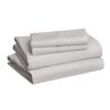 Amazon Basics Microfiber Bed Sheet Set, Queen, Light Gray