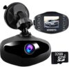 GOODTS Mini Front Car Dashcam with 1.5" Screen, 1080P FHD, G-Sensor, Parking Monitor, Loop Recording - 32GB SD Card Included