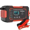 Car Battery Charger, 12V 6A Trickle Charger with Temperature Compensation for Automotive, Truck, Motorcycle, Lawn Mower, Marine Lead Acid Batteries