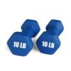 Portzon Neoprene Dumbbells Set - 10 Color Options, 1-15 LB (Set of 2), Anti-Slip & Anti-roll