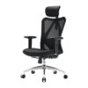 SIHOO M18 Ergonomic Office Chair, Big and Tall, Adjustable Headrest, 2D Armrest, Lumbar Support, PU Wheels, Swivel Tilt, Black