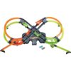 Hot Wheels Toy Car Track Set Colossal Crash, More Than 5-Ft Wide, Powered by Motorized Booster, 1:64 Scale Car