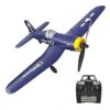 Top Race Remote Control Airplane – F4U Corsair Fighter Plane – 300 ft. Range – Battery Powered 4 Channel RC Plane