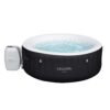 Bestway Miami SaluSpa Inflatable Outdoor Hot Tub Spa, 2-4 Person, 140 AirJets, Black