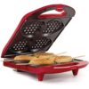 Holstein Housewares Non-Stick Heart Waffle Maker, Red - Makes 4 Waffles in Minutes