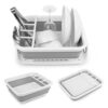 Collapsible Drying Dish Rack and Drainerboard Set
