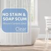 Clear Shower Curtain Liner - Waterproof PEVA Plastic, Lightweight with 3 Magnets, 72" x 72"