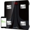 EnerPlex Bluetooth Body Weight Scale - Accurate Digital BMI Bathroom Scale with Body Composition Analyzer & Smartphone Track App - Black