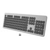 BRJEC Wireless Keyboard, Ergonomic 2.4G Computer Keyboard with Indicator Light, Full Size for Laptop/Desktop