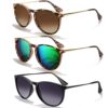 Polarized UV Protection Retro Round Mirrored Sunglasses