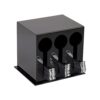Mind Reader Foundation Collection Utensil Dispenser, 3-Compartment, 24pc. Capacity, Kitchen Organizer, Black