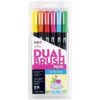 Tombow Dual Brush Pen Art Markers Celebration 6-Pack