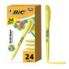 BIC Brite Liner Highlighters, Chisel Tip, 24-Count Yellow Pack