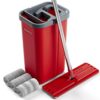 BOSHENG Mop and Bucket Set with 3 Microfiber Mops - For Hardwood, Laminate, Tile Floors