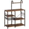Rolanstar Kitchen Baker's Rack with 6 Shelves and 12 Hooks