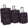 Rockland Journey Softside Upright Luggage Set - Purple (4-Piece)