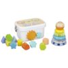 Amazon Basics Wooden Shape Sorter and Rainbow Stacker Toy Set for Infants Age 12M+