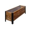 Recycled Wood Rectangular Garden Planter, Brown, 37 x 13 x 15 Inch (LxWxH)