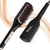 Nicebay Hair Straightener Brush - Ionic, 6 Temp, Auto-Off & Anti-Scald, Effective Hair Care, Fast Heating Straightening Brush for Women