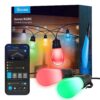 Govee Outdoor String Lights H7015 - 15 Dimmable RGBIC LED Bulbs, 48ft Waterproof Patio Lights, Color Changing Warm White Lights, 47 Scene Modes for Balcony, Backyard