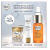 RoC AM + PM Travel Gift Set with Retinol Eye Cream, Retinol Capsules, and Vitamin C Serum