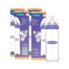 Lansinoh Glass Baby Bottles with Medium Flow Nipples, 8oz (Pack of 4)