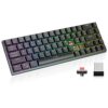 Ollyn DURGOD TGK200 Wireless Mechanical Gaming Keyboard, 60% Low Profile Bluetooth, Kailh Choc Switch, RGB Lighting, PBT Keycaps, Hot-swappable - PC/Mac/Pad