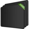 MROCO Mouse Pad 3 Pack [30% Larger] with Stitched Edges and Non-Slip Rubber Base, Premium-Textured & Waterproof, 8.5 x 11 in, Black