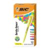 BIC Brite Liner Highlighters, Chisel Tip, 12-Count Pack of Highlighters Assorted Colors, Ideal Highlighter Set for Organizing and Coloring