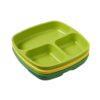 ECR4Kids My First Meal Pal Divided Plates, Kids Plastic Tableware, Dishwasher Safe, 3-Pack - Citrus