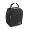Femuar Lunch Box: Small Reusable Black Lunch Bag for Office Work and Picnic
