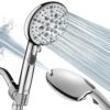 Cobbe High Pressure Shower Head with Handheld - 9 Functions, Luxury Modern Chrome Look