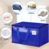 EpicTotes Moving Bags, Storage Bags with Sturdy Handles and Heavy Duty Zippers, Storage Totes for Space Saving, Moving & Storage, Collapsible Moving Supplies(88L, 6-Pack, Blue)