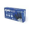 EXPO Black Wet Erase Markers, Fine Point, 12 Count