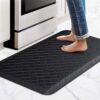 Prime Member Deal: Anti-Fatigue Floor Mat, 17.3"x28", Thick Waterproof Non-Slip, Heavy Duty Comfort Rug for Kitchen, Office, Sink, Laundry - Black