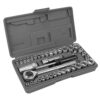 40-Piece SAE and Metric Socket Set, 1/4-Inch & 3/8-Inch Drive