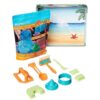 Amazon Basics 3lbs Moldable Sensory Play Sand with Castle Molds and Tools - Blue Color