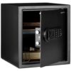 Amazon Basics Steel Home Security Safe, 1.2 Cubic Feet, Black, 13" x 13" x 14.2"