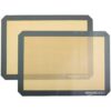 Amazon Basics Silicone Baking Mat, Pack of 2, Beige/Gray, Rectangular, 16.5" x 11.6"