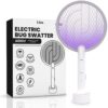 Electric Fly Swatter Racket, 2 in 1 Bug Zapper, USB Rechargeable, 4000V, Indoor Outdoor Mosquito Zapper