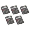 Amazon Basics 8-Digit Desktop Calculator, Black - 5 Pack