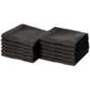 Amazon Basics Black Cotton Washcloth, 12-Pack
