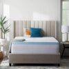 LUCID Memory Foam Mattress Topper Cover, Queen, White