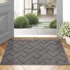 Indoor Doormat - Non Slip Rubber Backing - 20”x31.5” - Absorbent - Grey