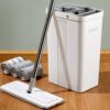 JOYMOOP Mop and Bucket Set with Wringer - Flat Floor Mop and 3 Microfiber Pads