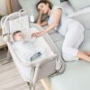 RONBEI Baby Bassinet, Bedside Sleeper Crib - Adjustable & Portable